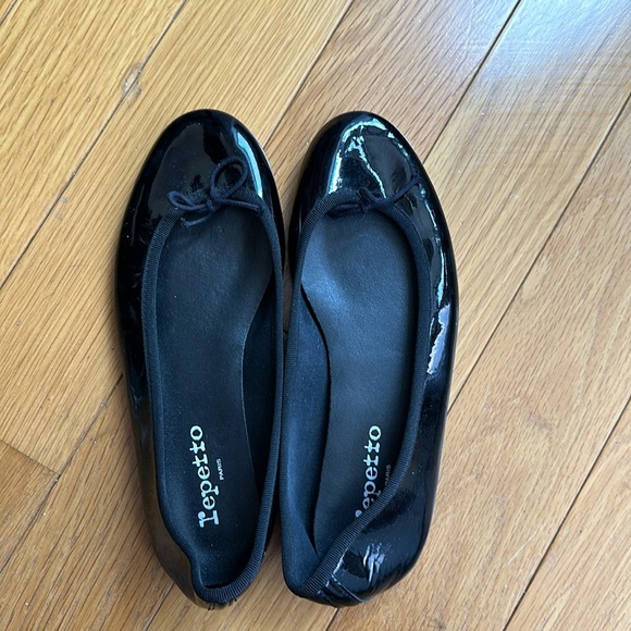 Repetto Cinderella Ballerina Black Patent Leather Flats Size 39.5 US 8.5 - Picture 1 of 7